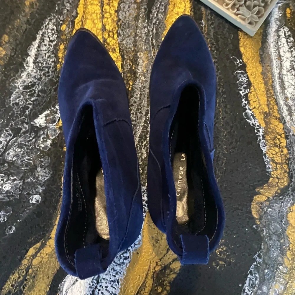 Blue suede 9 booties - Picture 5 of 7